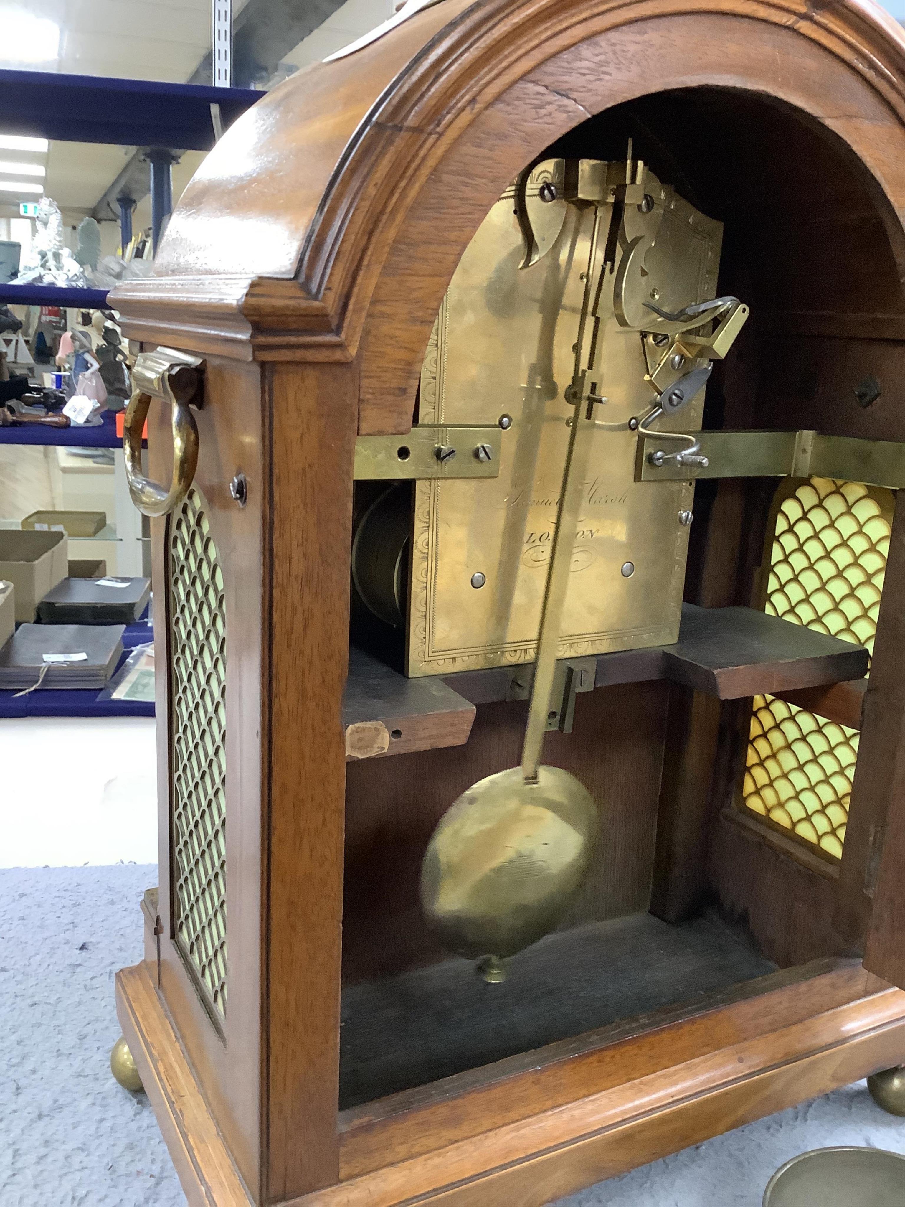 Samuel Marsh of London. A George III mahogany eight day bracket clock